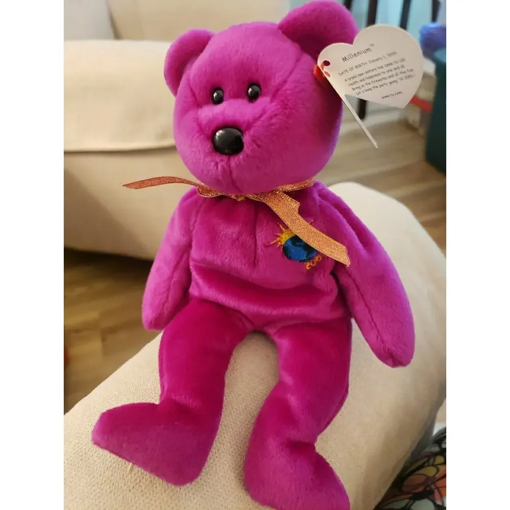 Ty Beanie Babies MILLENNIUM Bear - Retired 1999 - Mint with Tags - Collectible